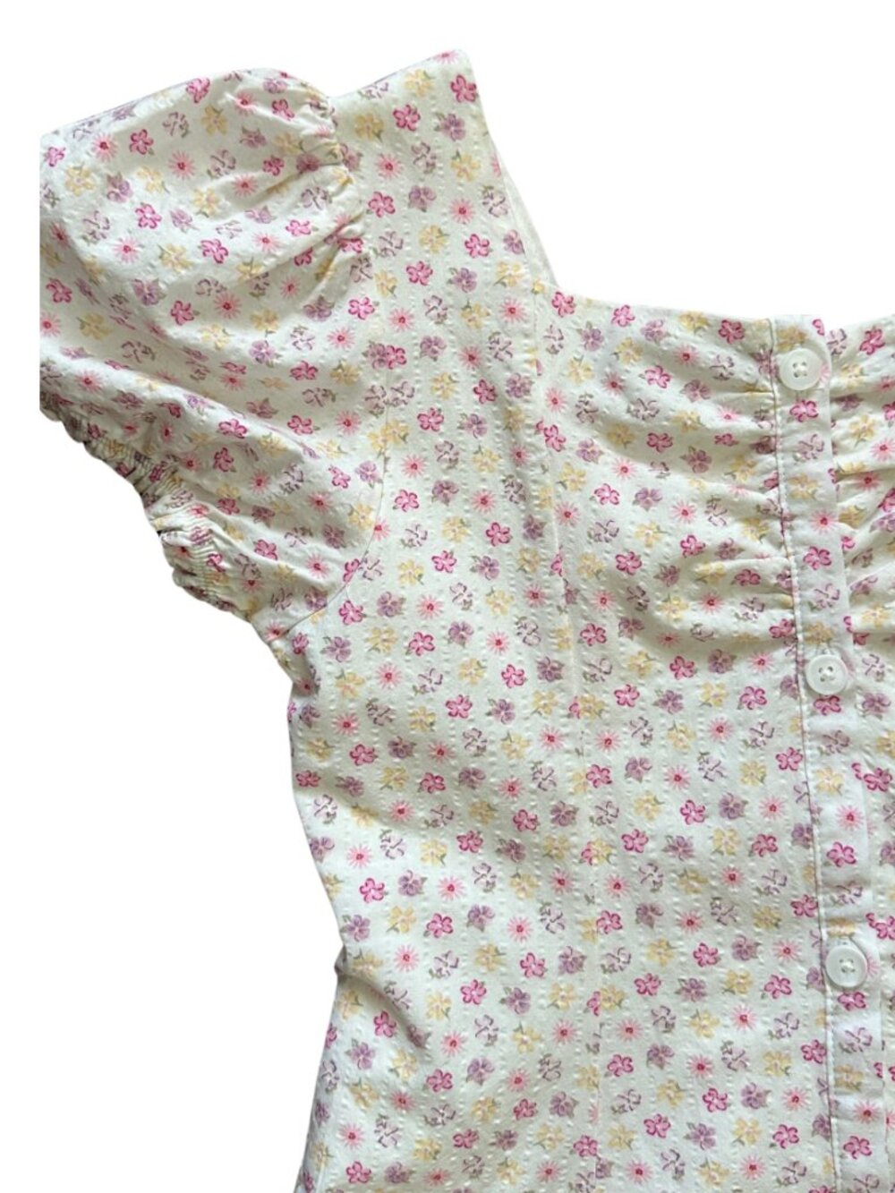 NWT Cat & Jack Girls Floral Button Front Mini Dress With Pockets L 10/12 - Picture 13 of 13